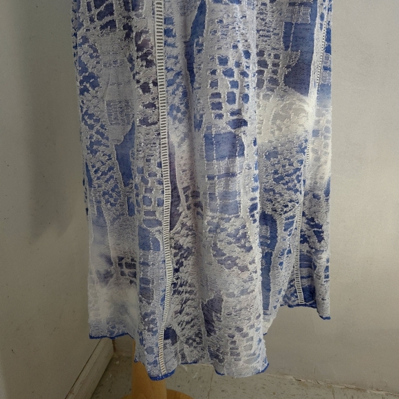 Creation | Blue Patterned Women's Midi Dress - Picture 5 of 10